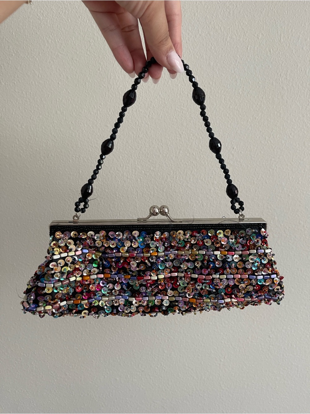 Beaded Multicolor Handbag Evening Clutch